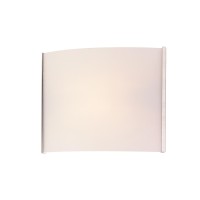 Pannelli 8'' Wide 1-Light Vanity Light - Stainless Steel With Hand-Formed White Opal Glass