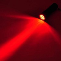 Ledwholesalers 9 Red Led Light Flashlight Aviator Aaa Torch Astronomy, 7301Red