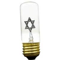 Neon Star Bulb Replacement For Yahrzeit Lamp Fixtures To Memorialize A Loved One