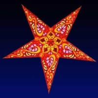 Celtic Red Paper Star Lamp, Star Lantern Star Light (Celtic Red Star Lantern)