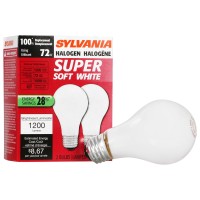 Sylavnia Halogen Dimmable Lamp / Replacing A19 100W Halogen Bulb Super Soft White / Medium Base E26 / 72 Watt / 2900 K - Warm White, 2 Pack