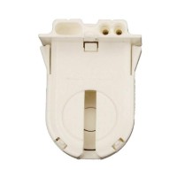 Leviton 23653-Wp Medium Base, T8-T12 Bi-Pin, Standard Fluorescent Lampholder, Low Profile, Snap-In Or Slide-On, Lamp-Lock, Internal Shunt, White