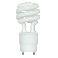 Satco S8205 18 Watt 75 Watt 1200 Lumens Mini Spiral Cfl Soft White 2700K Gu24 Base Light Bulb