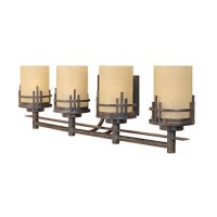 Designers Fountain 82104-Wm Mission Ridge 4 Bathroom Vanity Light Fixture, 7.0