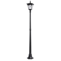 Sterno Home Gl23716Bk Outdoor Solar Led Street Light, For Patio, Post Light, Garden, 80