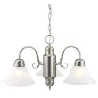 Design House 511543 Millbridge Traditional 3Light Indoor Dimmable Chandelier With Alabaster Glass Shades For Entryway Foyer Din