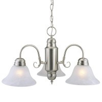 Design House 511543 Millbridge Traditional 3Light Indoor Dimmable Chandelier With Alabaster Glass Shades For Entryway Foyer Din