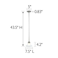 Design House 511634 Millbridge Traditional 1Light Indoor Dimmable Mini Pendant With Alabaster Glass Shade For Kitchen Island Ba