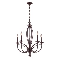 Medford 26'' Wide 5-Light Chandelier - Oiled Bronze