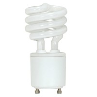 Satco S8203 13 Watt (60 Watt) 800 Lumens Mini Spiral Cfl Soft White 2700K Gu24 Base Light Bulb,2700K Soft White