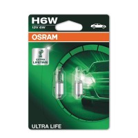 Osram 64132Ult-02B Ultra Life H6W Halogen, Parking And Position Light, 12 V Passenger Car, Double Blister (2 Units)