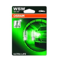 12V Ultra Life - W5W - 5W - W2,1X9,5D - 2 Pcs - Blister Ultra Life Lamps Last Up To Three Times Longer Than Conventional Automotive Lamps. For Ultra Life Headlight Lamps That Are Not In Commercial