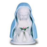 Blue Madonna With Rose Nightlight With Cord 1810