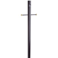 Design House 502047 Lamp Post With Cross Arm And Photo Eye, Black