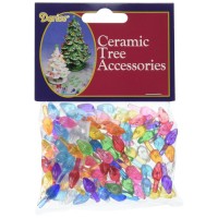 Darice Ceramic Christmas Tree Accessories Small Twist Pin Multi Color, 0.5 Inch