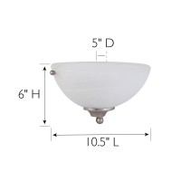 Design House 511584 Millbridge Traditional 1Light Indoor Dimmable Wall Sconce With Alabaster Glass For Bathroom Hallway Foyer