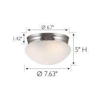 Design House 511576 Millbridge 1 Ceiling Light Satin Nickel 7625