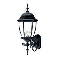 Acclaim 5013Bk Wexford Collection 3-Light Wall Mount Outdoor Light Fixture, Matte Black