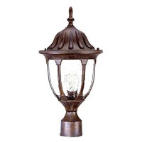 Acclaim 5067Bw Suffolk Collection 1-Light Post Mount Outdoor Light Fixture, Burled Walnut