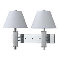 DescriptionTransitional Two Light Wall Lamp from Hotel collection in Chrome finish 13 00 inches