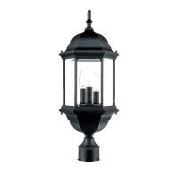 Acclaim 5187Bk Three Light Outdoor Post Mount, Black