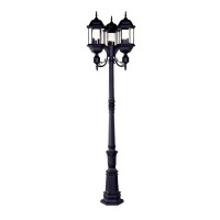 Acclaim 5187Bk Three Light Outdoor Post Mount, Black