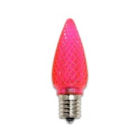 Bulbrite Led Colors C9 Non-Dimmable Intermediate Base (E17) Light Bulb 5 Watt Equivalent Pink 1-Pack