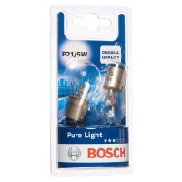 Bosch P21/5W (380) Pure Light Car Light Bulbs - 12 V 21/5 W Bay15D - 2 Bulbs