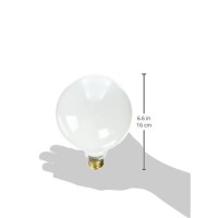 Bulbrite Incandescent G40 Medium Screw Base (E26) Light Bulb, 25 Watt, White