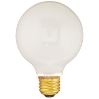 Bulbrite 40G25Wh2 40W G25 Globe 120V Medium Base Light Bulb, White