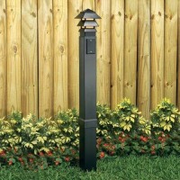 Arlington Industries Gp37B-1 Gard-N-Post Outdoor Landscape Lighting Garden Post, 37-Inch, Black