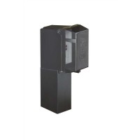 Gpd19B-1 Gard-N-Post Low-Profile Outdoor Landscape Lighting Post Enclosure With Outlet Cover, 19.5-Inch, Black, 1-Pack