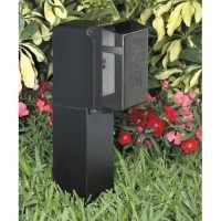 Gpd19G-1 Gard-N-Post Low-Profile Outdoor Landscape Lighting Post Enclosure With Outlet Cover, 19.5-Inch, Green, 1-Pack