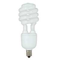 Satco S7364 13-Watt Candelabra Base T2 Mini Spiral, 2700K, 120V, Equivalent To 60-Watt Incandescent Lamp For Enclosed Fixtures