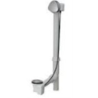 Geberit Bathtub Drain With Turn Handle Actuation, D52, Length 24 Cm, With Ready-To-Fit-Set: Bright Chrome-Plated