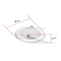 Nicor Lighting 6 Inch White Recessed Shower Trim With Glass Fresnel Lens (17502)