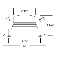 Nicor Lighting 4 Inch White Baffle Trim, For 4 Inch Housings (19502Wh)