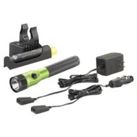 Stinger Led Rechargeable Flashlight With Ac/Dc Piggyback Charger, Lime Green Anodized