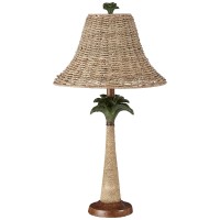 Koehler 37989 255 Inch Palm Tree Rattan Table Lamp