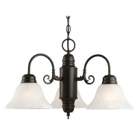 Design House 514463 Millbridge Traditional 3Light Indoor Dimmable Chandelier With Alabaster Glass Shades For Entryway Foyer Din