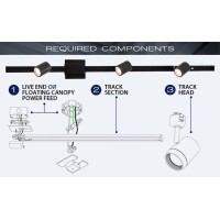 Domed Mesh Back Low Voltage Track Head Track Type: Lightolier Series, Wattage: 50 Watts, Finish: Black