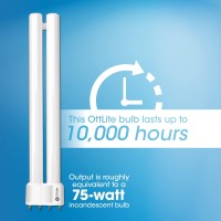 Ottlite 18W Replacement Tube Light Bulb - Compact Fluorescent Light Bulbs Replacement - Bright Natural Daylight For Bedroom & Living Room - Low Heat & Glare Type B Light Bulb For Reduced Eyestrain