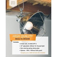 Woods Clamp Lamp With 10 Inch Reflector And Bulb Guard (300 Watt Bulb, 6 Foot Cord)