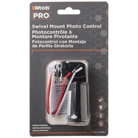 Woods 59413 59413Wd Outdoor Conduit Lighting Control With Photocell And Swivel Mount (Hardwired, Black), 1 Count (Pack Of 1)
