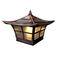 Classy Caps Sl094 Copper Plated Ambience Solar Post Cap For 4 X 4