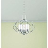 Livex Lighting 4725-91 Chandelier With Hand Blown Satin White Glass Shades, Brushed Nickel