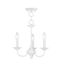 Livex Lighting 4153-03 Chandelier With No Shades, White