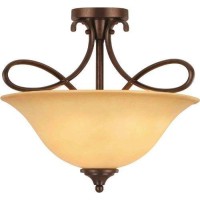 Hardware House 10-0892 Bennington 3-Light Semi-Flush Ceiling Fixture, Antique Bronze