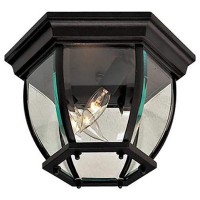 Minka Lavery Minka 71174-66 Traditional Three Light Flush Mount From Wyndmere Collection In Blackfinish, 10.75 Inches Outdoor 3-60W, Upc-747396007267