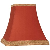 Rust Small Square Sided Lamp Shade 5